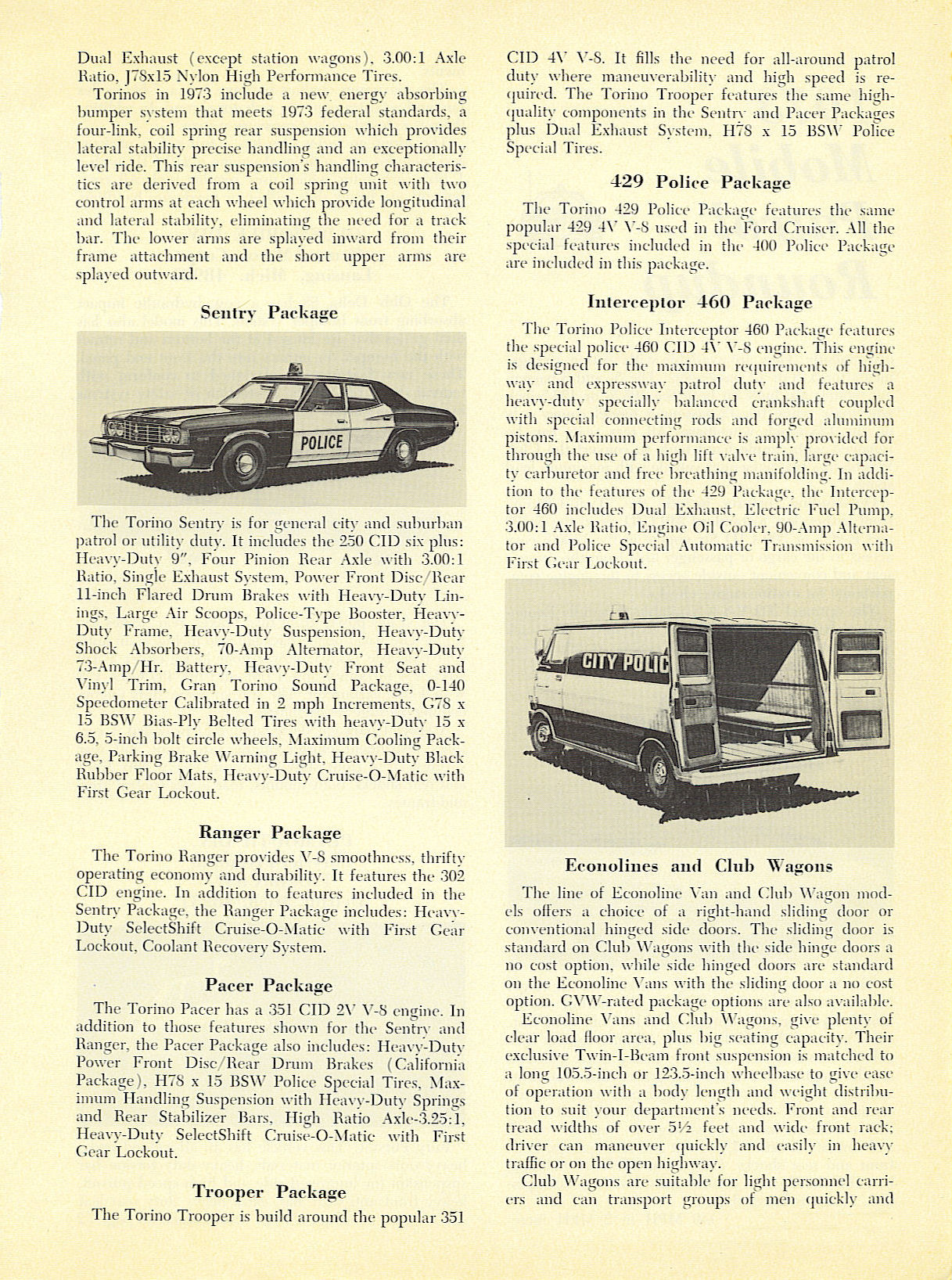1973 Police Vehicles Booklet Page 6